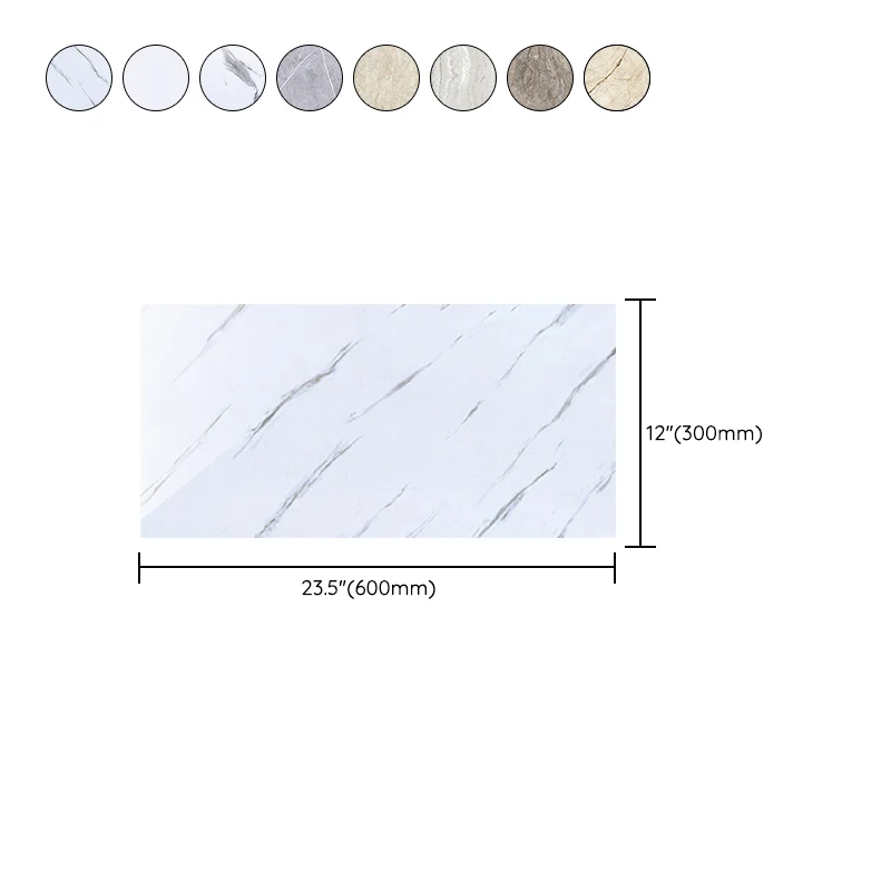Placa para salpicaduras de un solo azulejo, despegable y adhesiva, para baño de estilo moderno Amarillo Clearhalo
