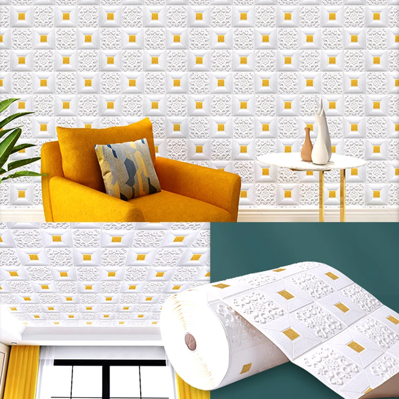 Placa de pared 3D, estilo moderno, minimalista, para el hogar, sala de estar Blanco Clearhalo