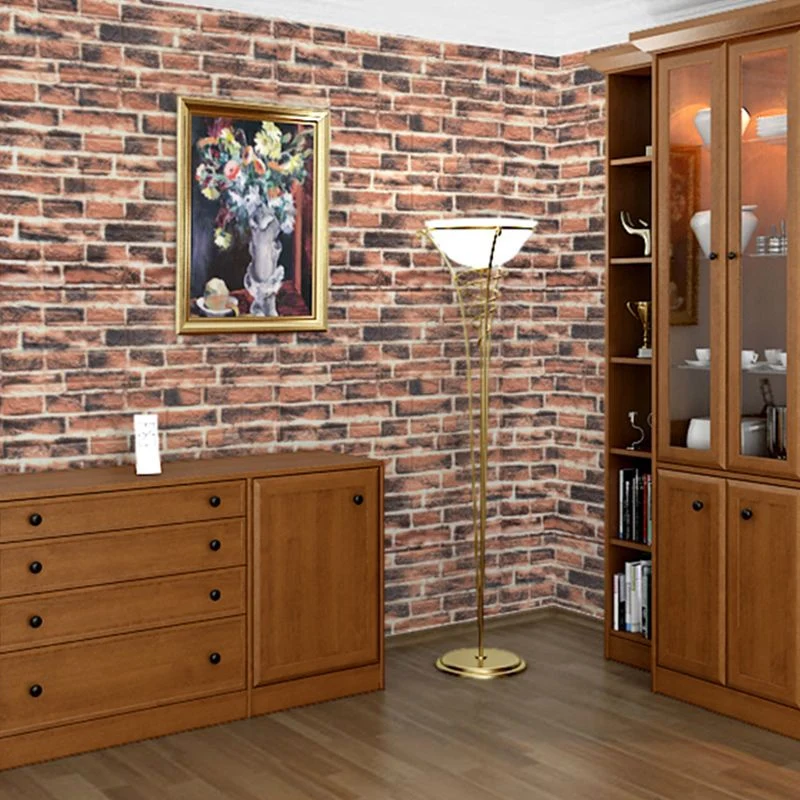 Placa de pared de piedra artificial Estilo industrial Panel de pared de salón para el hogar simple (10 piezas) Negro Clear...