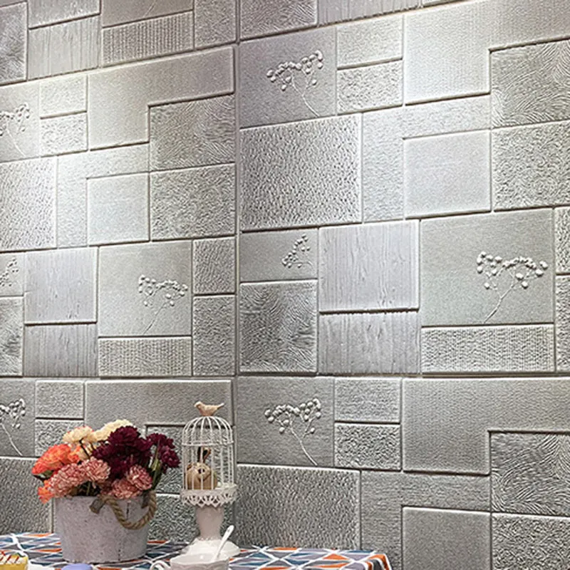 Placa de pared de sala de estar para el hogar de estilo industrial de pared de panel de piedra artificial 3D (paquete de 1...