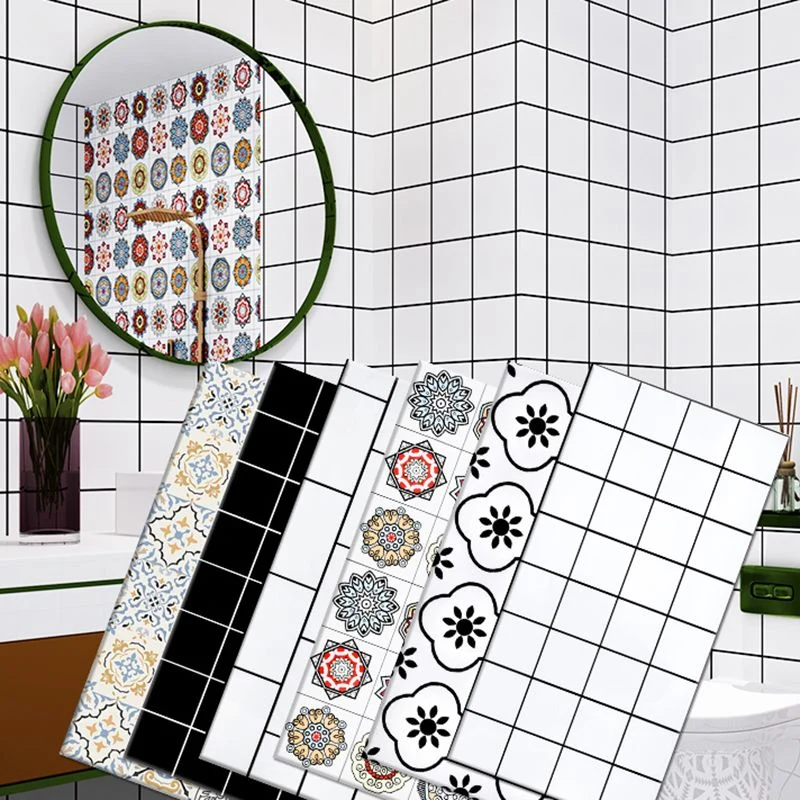 PVC rectangular, 12" x 23", paquete de 5 azulejos de mosaico despegables y adhesivos para salpicaduras de cocina y baño Ne...