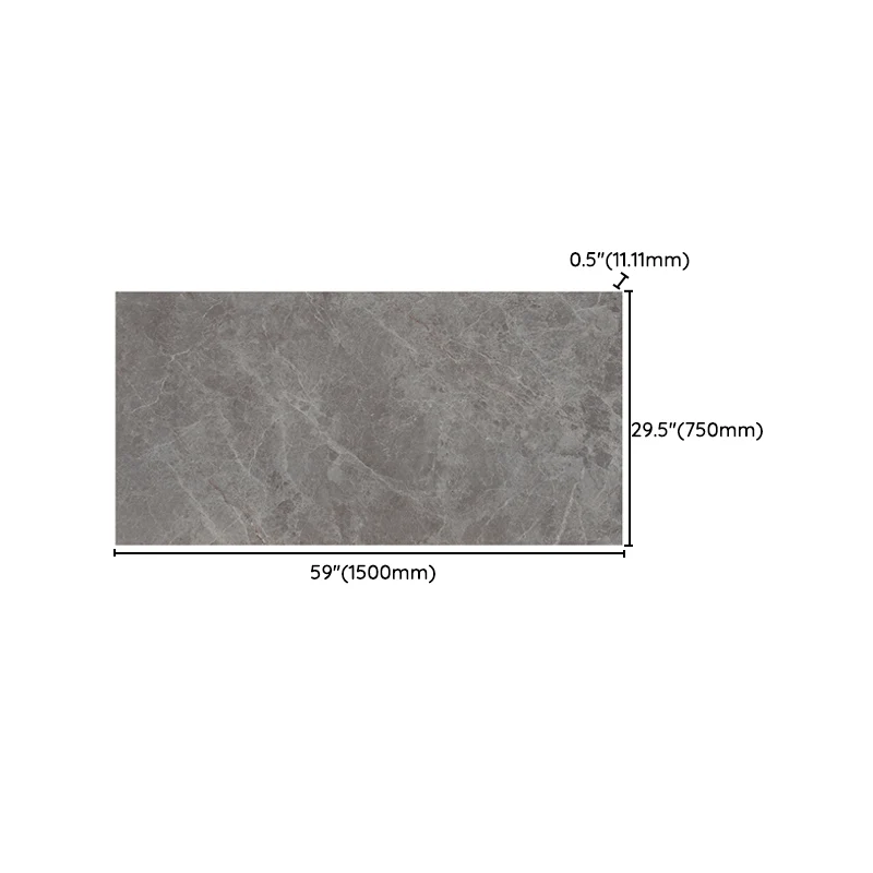 Rectángulo mate mosaico gris piso de mármol y pared para salón Gris Clearhalo