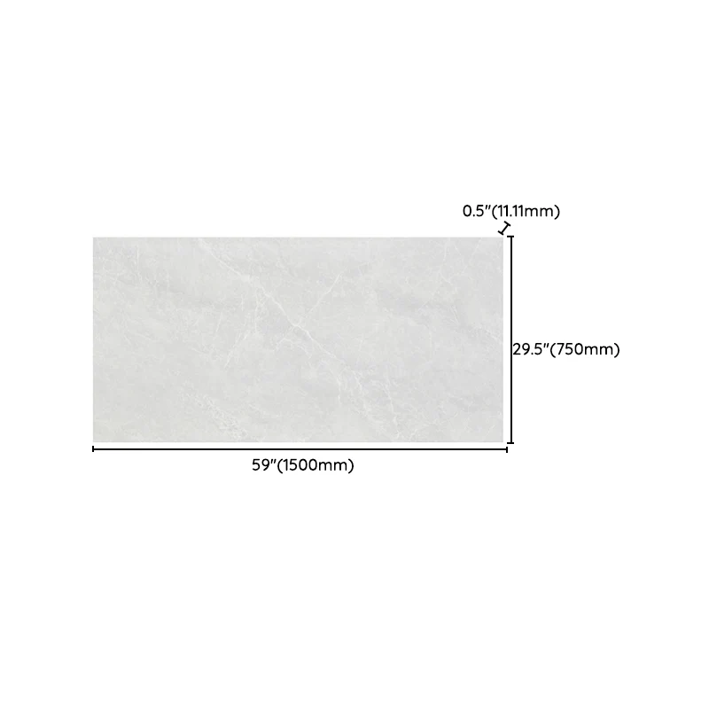 Rectángulo mate mosaico gris piso de mármol y pared para salón Gris Clearhalo
