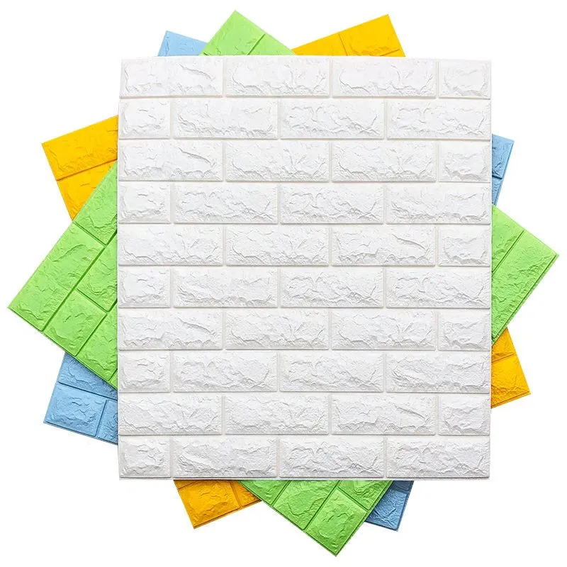Revestimiento de madera interior impermeable autoadhesivo con relieve 3D de PVC moderno Amarillo Clearhalo