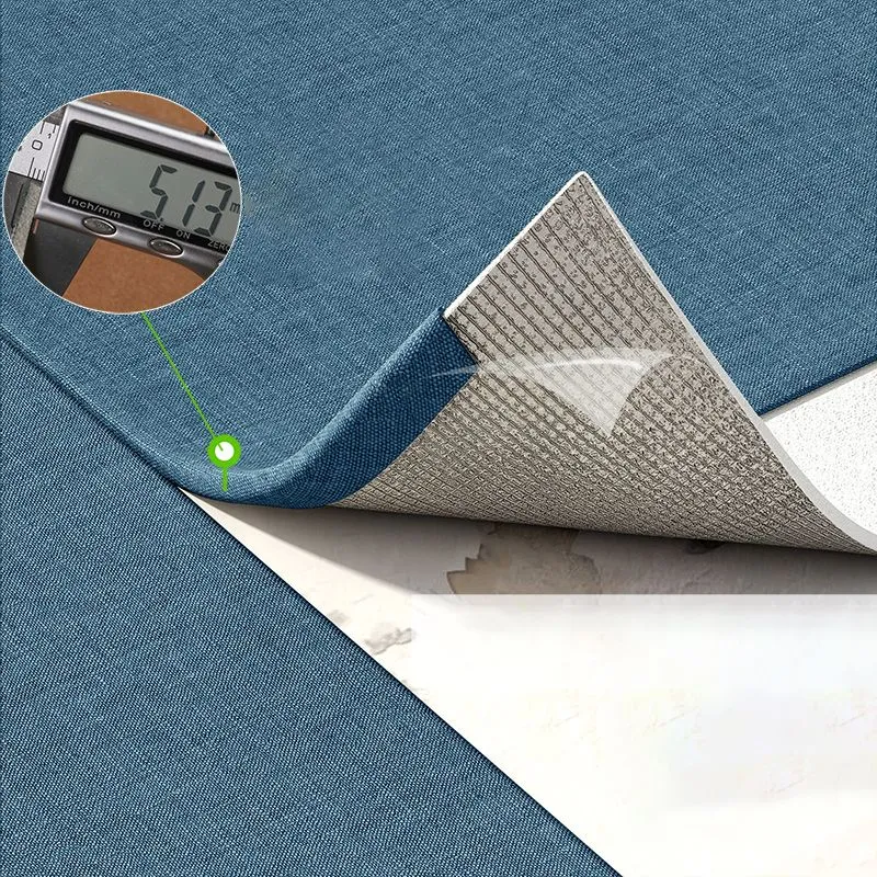 Revestimiento De Paredes Moderno Con Paneles Interior Pared Lisa Tablón Tapizado Azul Clearhalo