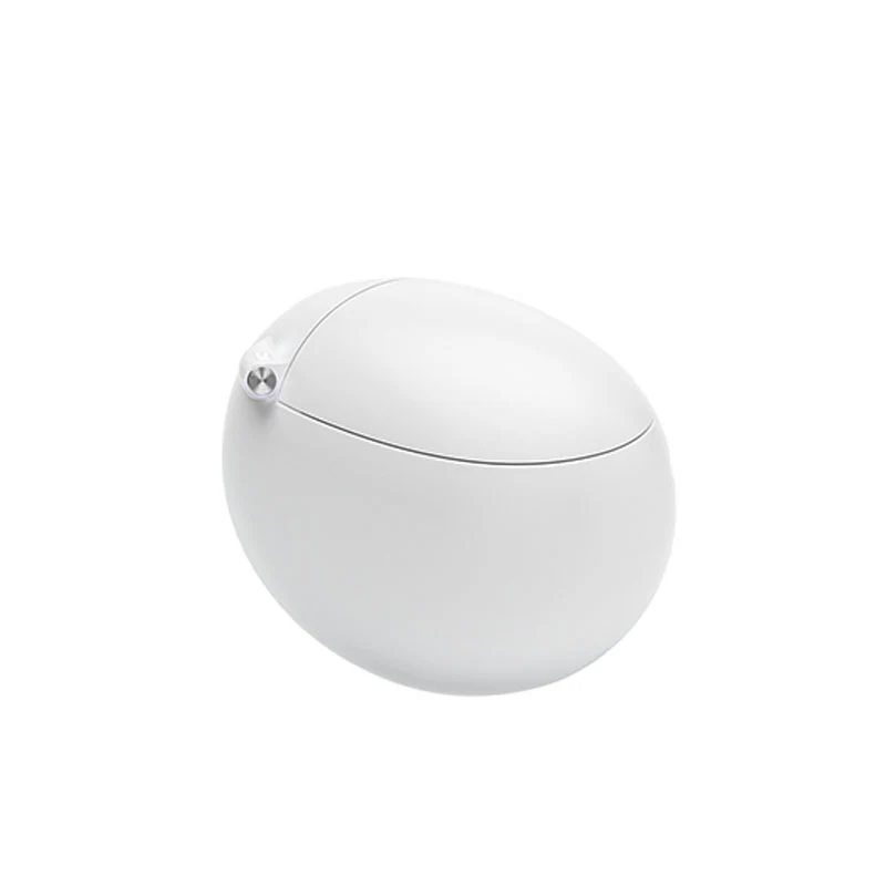 Sensor de pie resistente las manchas, contemporáneo, de cerámica blanca, redondo, inteligente Clearhalo