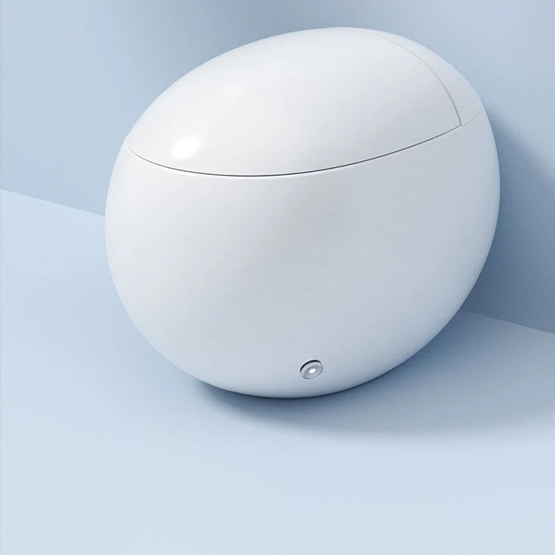 Sensor de pie resistente las manchas, contemporáneo, de cerámica blanca, redondo, inteligente Clearhalo
