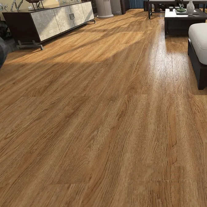 Suelo laminado marrón Laminado de roble natural resistente los arañazos con cierre de clic Clearhalo