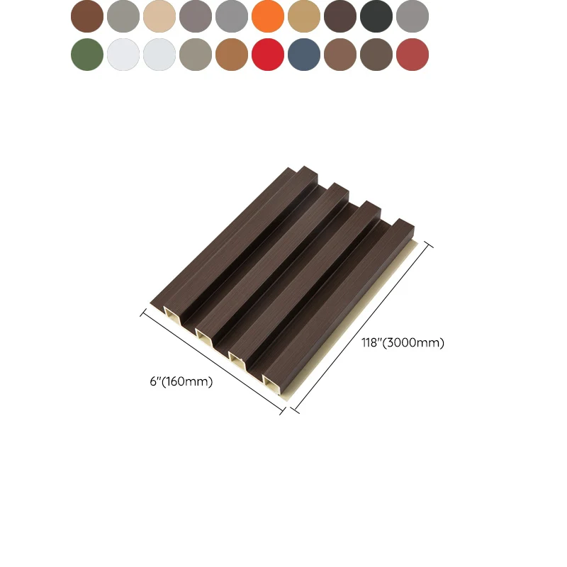Tablero interior de madera dura impermeable de tablones de madera con clavos de color sólido Negro Clearhalo