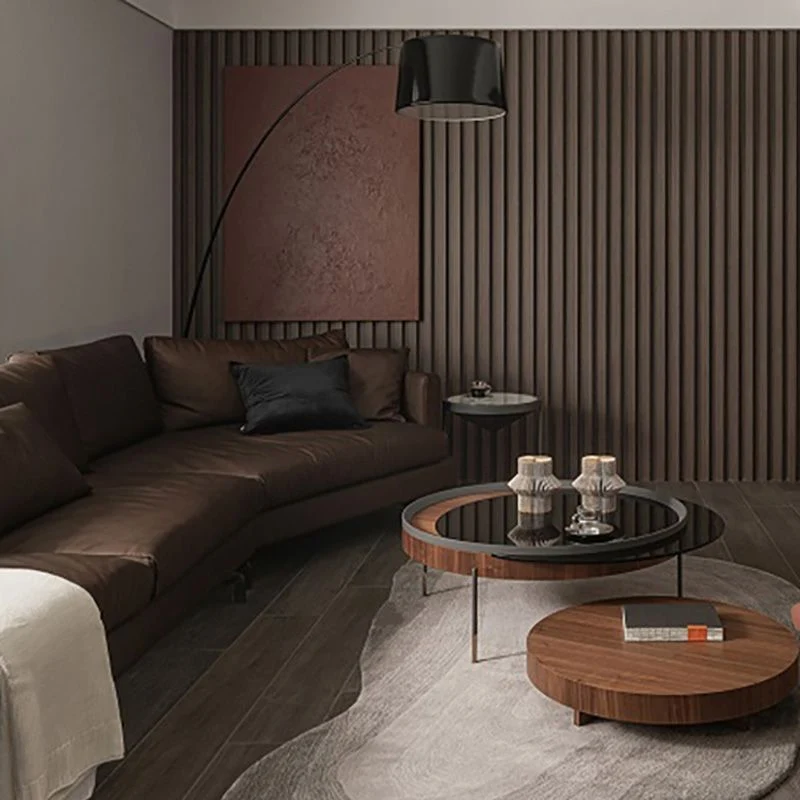 Tablero interior de madera dura impermeable de tablones de madera con clavos de color sólido Negro Clearhalo