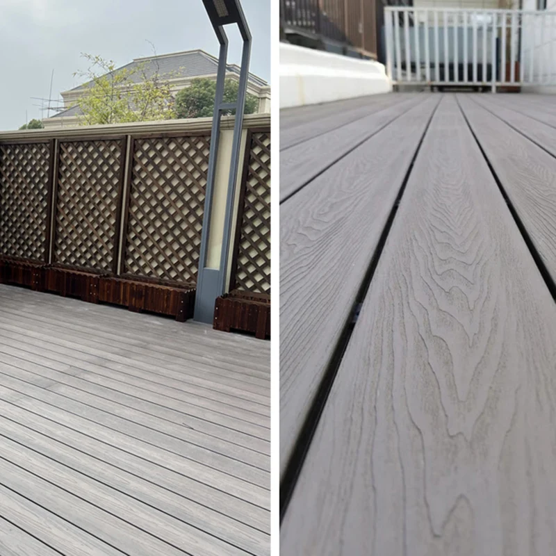 Tablero de piso grabado al aire libre impermeable de madera moderna del tablón de la cubierta Madera Clearhalo