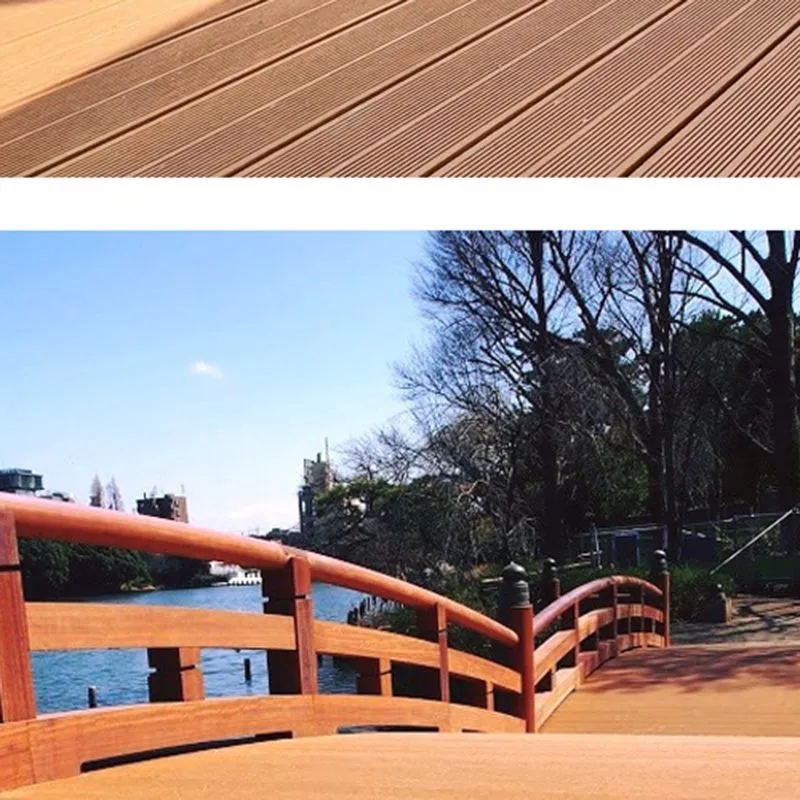 Tablero de piso impermeable con patrón de rayas de madera para pisos al aire libre Madera Clearhalo