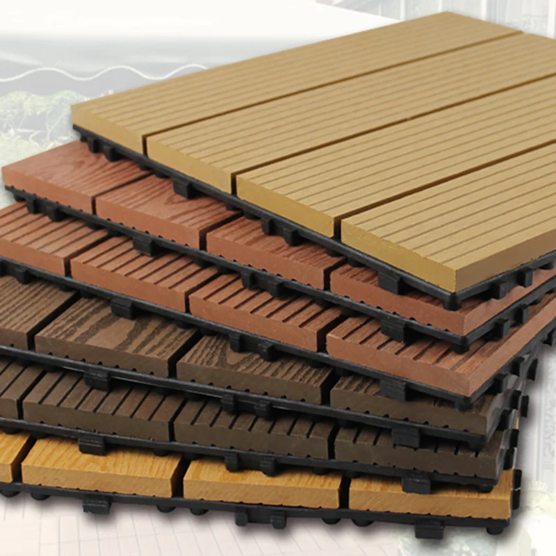 Tablero de piso en relieve resistente al deslizamiento al aire libre del tablón de cubierta de madera Clearhalo