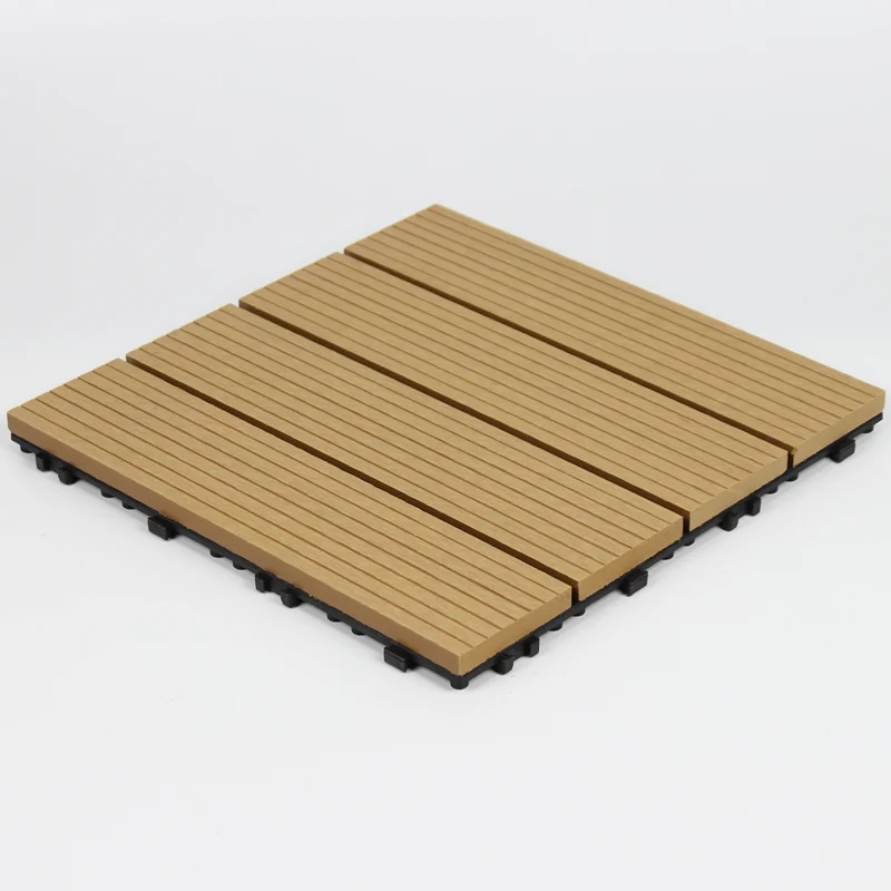 Tablero de piso en relieve resistente al deslizamiento al aire libre del tablón de cubierta de madera Clearhalo