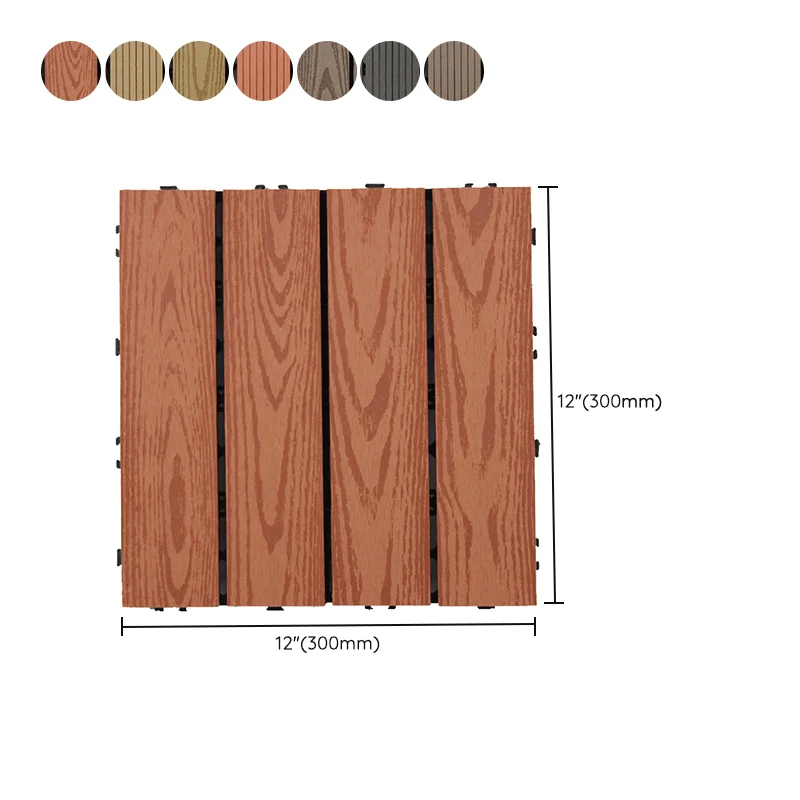 Tablero de piso en relieve resistente al deslizamiento al aire libre del tablón de cubierta de madera Clearhalo
