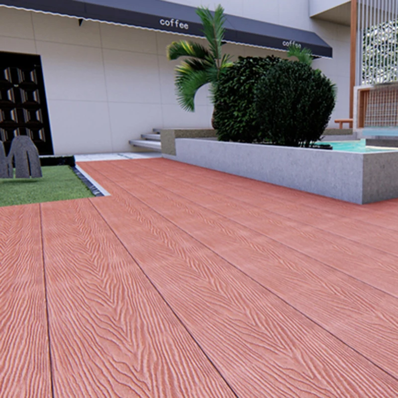 Tablero de piso resistente al deslizamiento impermeable en relieve de madera del tablón de cubierta moderno Clearhalo