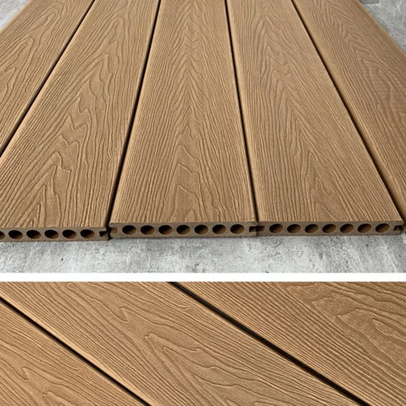 Tablón de cubierta impermeable compuesto de rayas de madera para patio de piso al aire libre Clearhalo