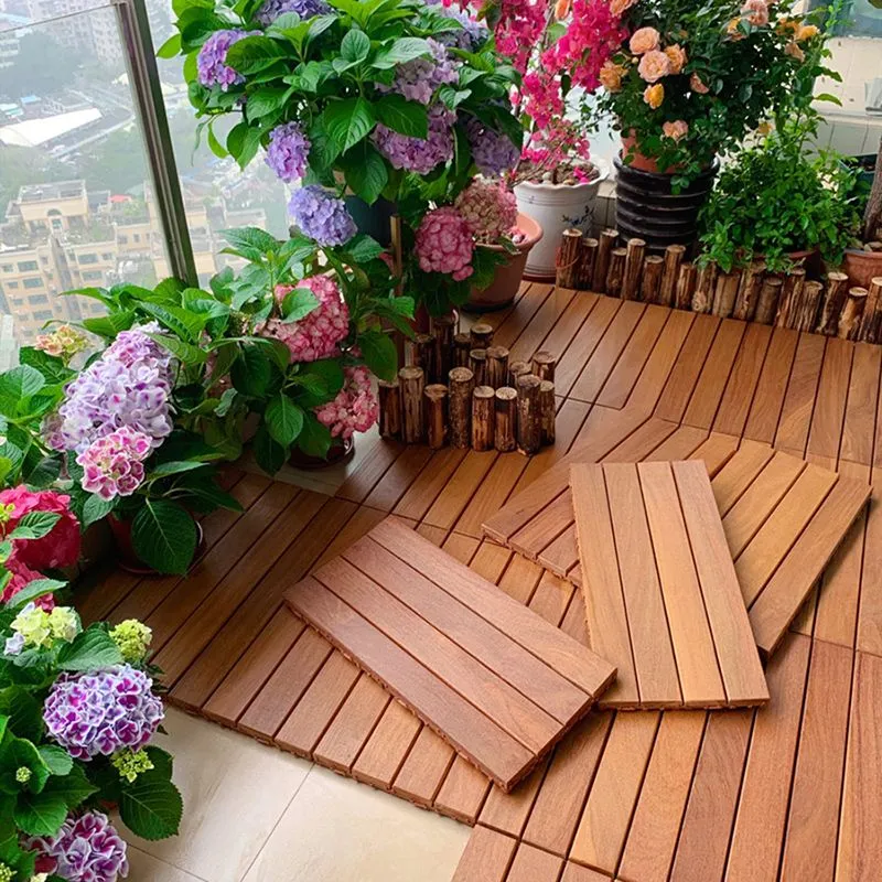 Tablón de cubierta de madera compuesto resistente al agua para patio al aire libre Clearhalo