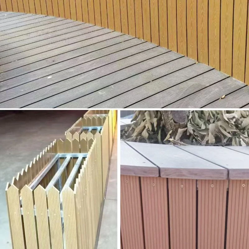 Tablón de cubierta resistente al agua de madera compuesto de rayas de patio de piso al aire libre Clearhalo