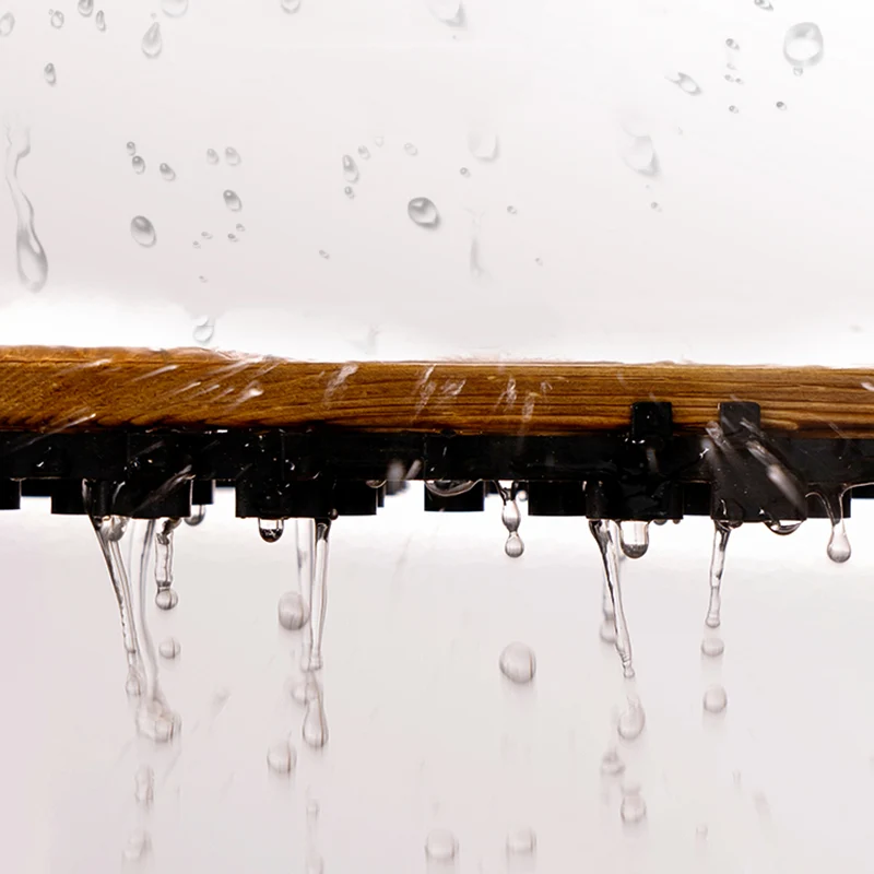 Tablón laminado de madera sólida moderno que suela el piso laminado impermeable medio Marron Clearhalo