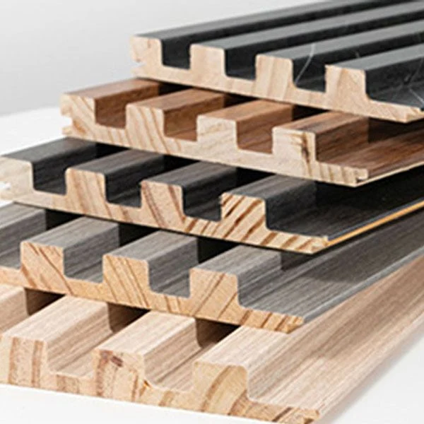 Tablón de madera maciza de pared moderna, tablón de pared traslapado impermeable con pegamento Negro Clearhalo