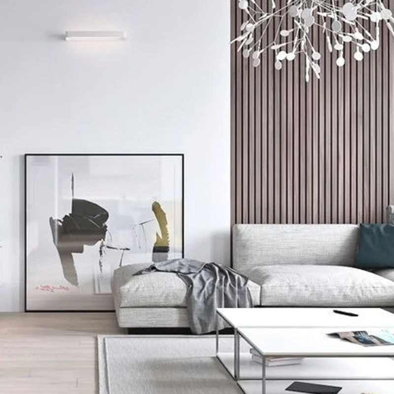 Tablón de madera maciza de pared moderna, tablón de pared traslapado impermeable con pegamento Negro Clearhalo