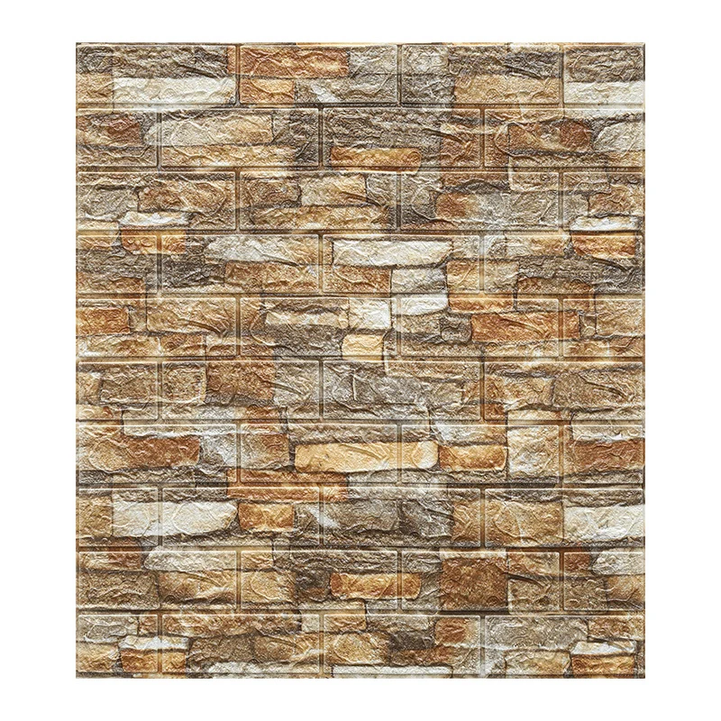 Tablón de pared industrial, paneles de pared para sala de estar, baño, ladrillo 3D, juego de 10 Blanco Clearhalo