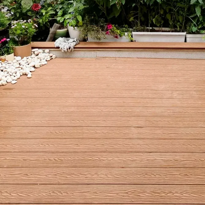 Tablón de suelo clavado compuesto rectangular de tablón de cubierta de patio al aire libre Clearhalo