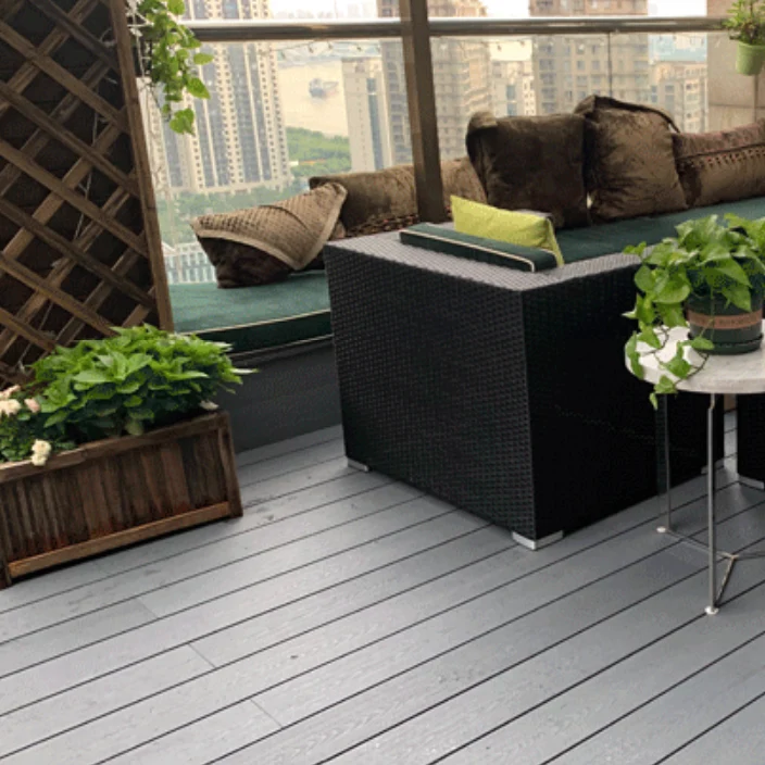 Tablón de suelo compuesto para patio al aire libre clavado rectangular Clearhalo