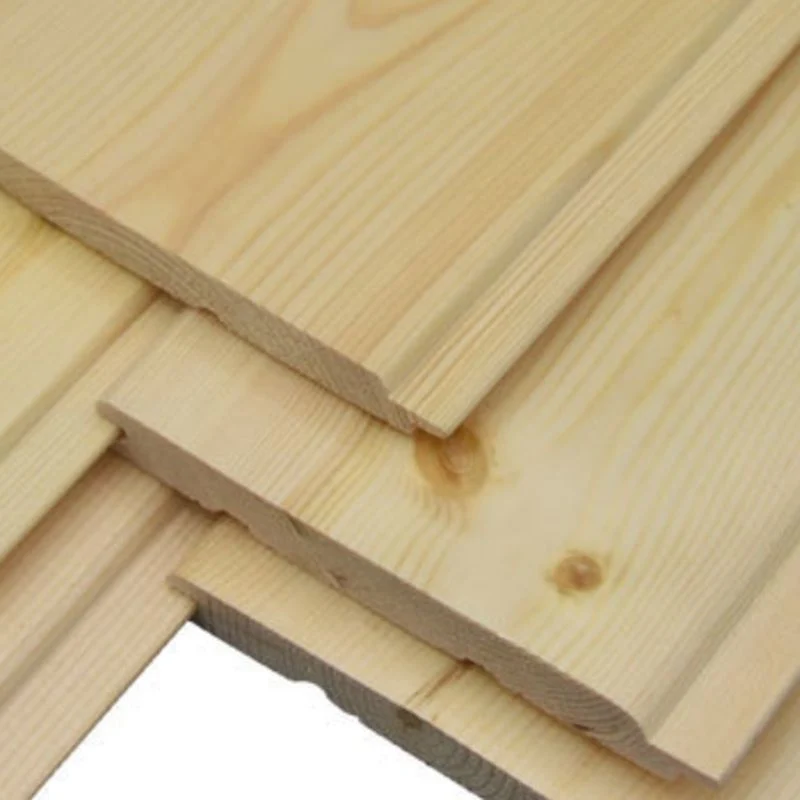 Tablones de madera de pino de granja Tablones de madera maciza lisa y ligera en color natural Clearhalo