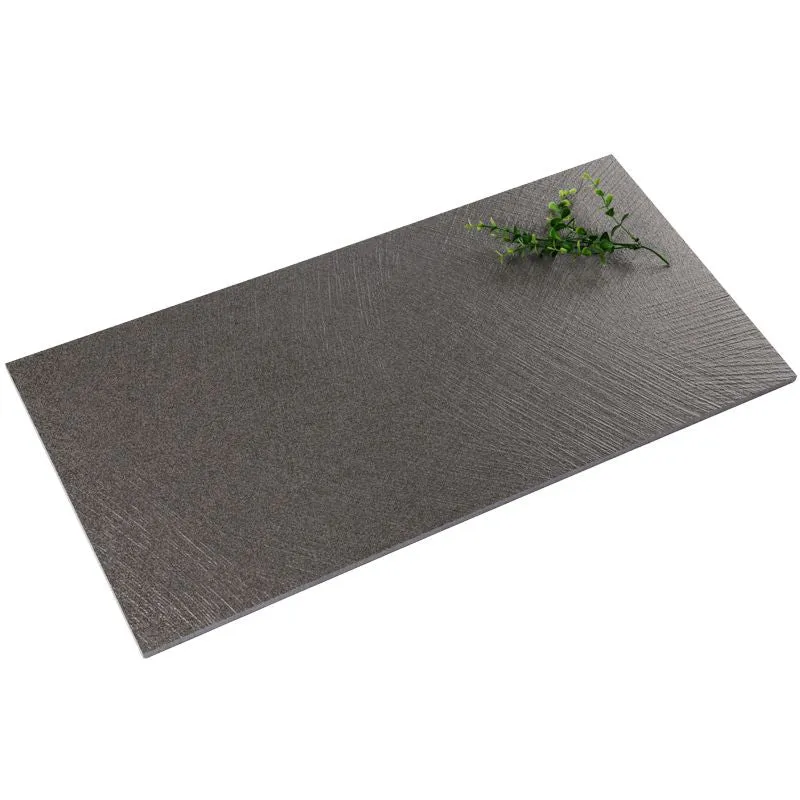 Teja rectangular de la pared del borde recto del aspecto de piedra del azulejo singular del tono gris Marron Clearhalo