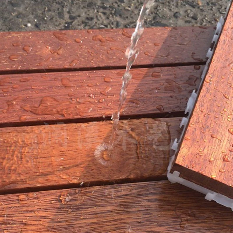 Tejas de suelo de madera Tablones de suelo de madera maciza resistentes al agua con cerradura de clic Clearhalo