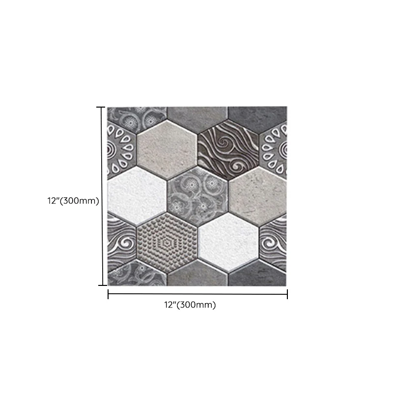 Tile-Peel & Stick Hexagonal Plástico Impermeable Tile-Peel & Stick para Ducha Paquete de 2 Clearhalo
