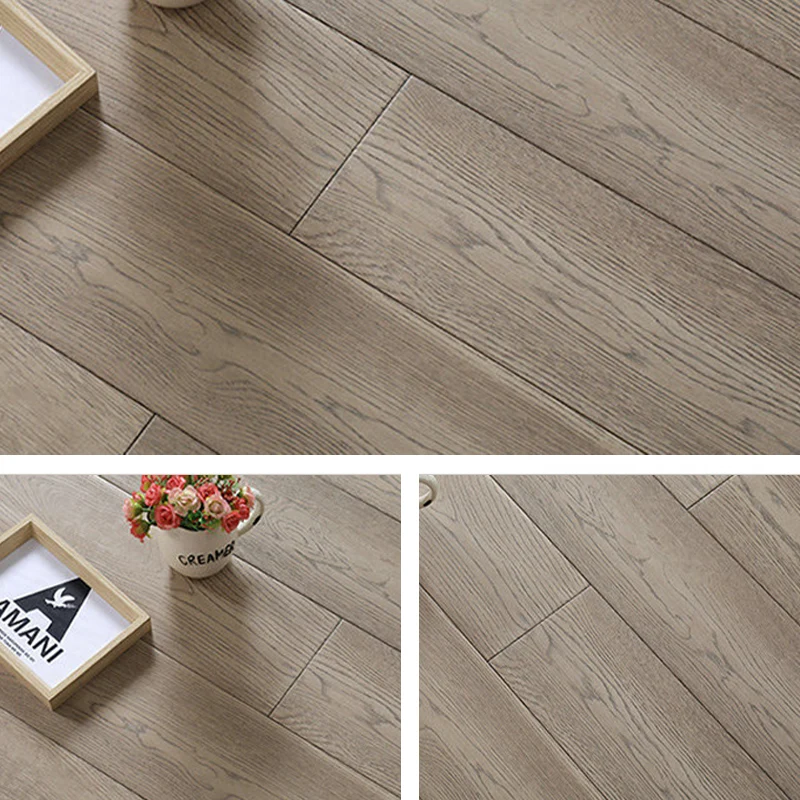 Tradición de madera de roble rectangular cepillada con alambre para azulejos para sala de estar Caqui Clearhalo