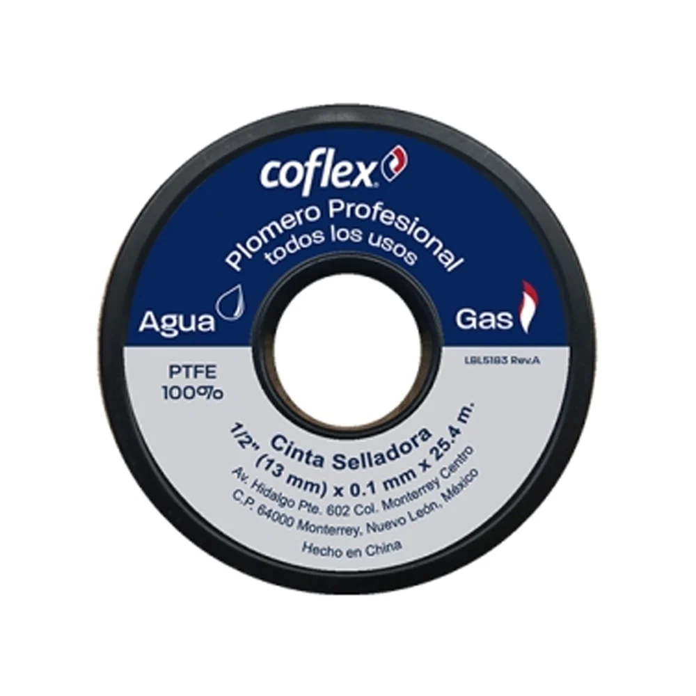 Cinta Selladora Para Plomero Profesional 1/2 Wtp12-25 COFLEX