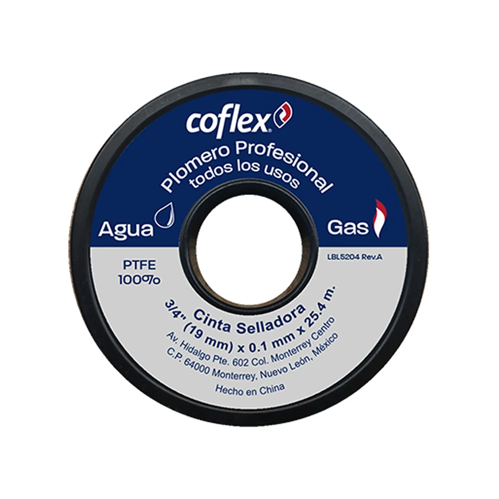 Cinta Selladora Para Plomero Profesional 3/4 Wtp34-25 COFLEX