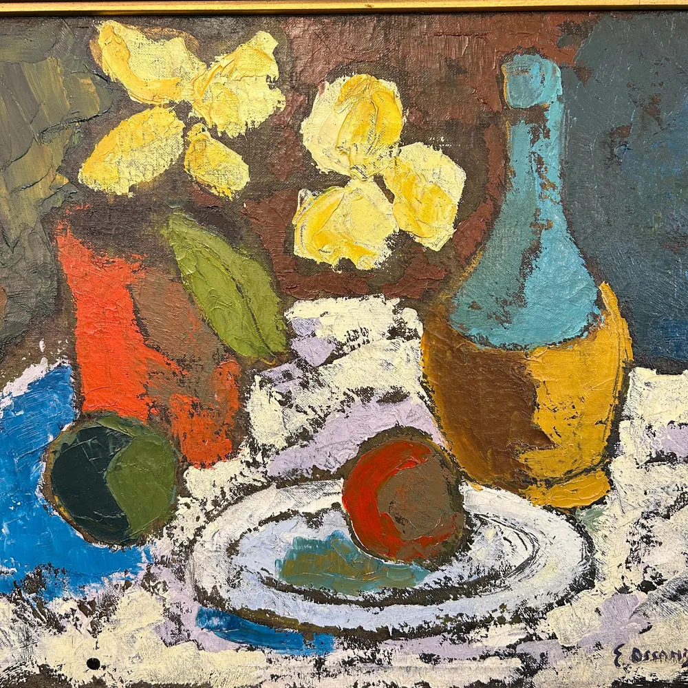 Eduardo Ossandon - Óleo sobre tela ‘Bodegón con flores’ Colección Exclusiva