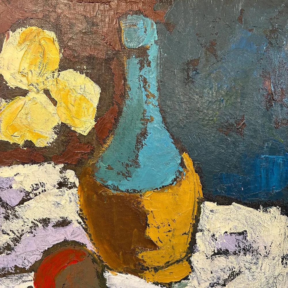 Eduardo Ossandon - Óleo sobre tela ‘Bodegón con flores’ Colección Exclusiva