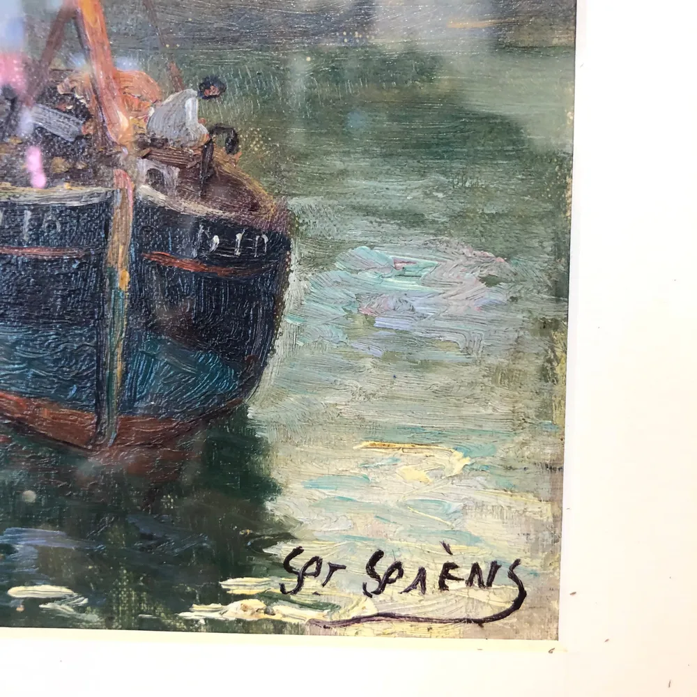Marc Saint-Saens - Óleo “Barcos vela” Colección Exclusiva