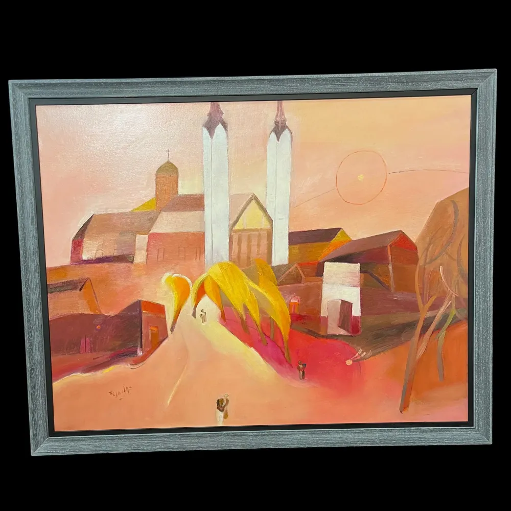 Luís Tejada - Óleo sobre tela 'Calidez rural' Consignación