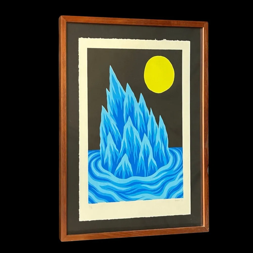 Michael Yaikel - Serigrafí áloga 'Iceberg y Luna llena' serie 3/8 Consignación