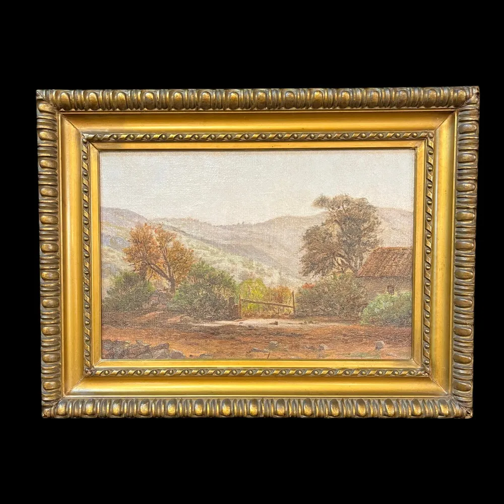 Óscar Saint-Marie - Óleo sobre tela 'Casa rural' Consignación