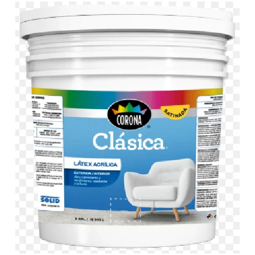 Base Clas Acril Satinado Cubeta Pastel CORONA