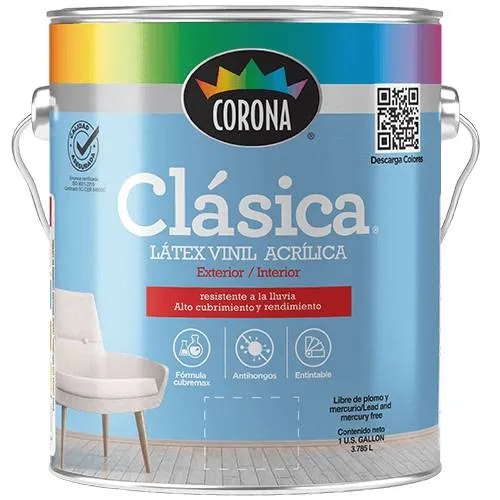 Clásica Látex Galón Corona Agua