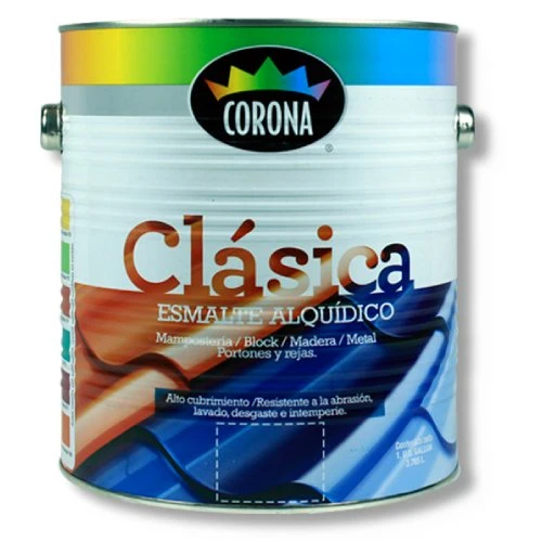 Pintura Clas. Esmalte Negro 1/8 (475Ml) 1916-8 Corona