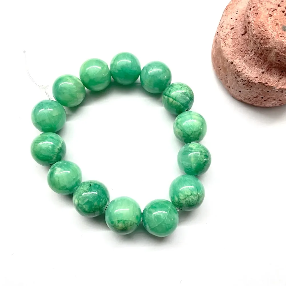 ONIX ESMALTADO | 14MM | VERDE TURQUESA CrystalStone & Rosas 919