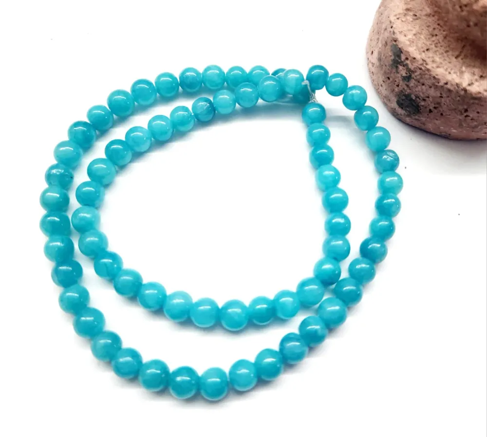 ONIX ESMALTADO | 6MM | CELESTE TURQUESA CrystalStone & Rosas 919