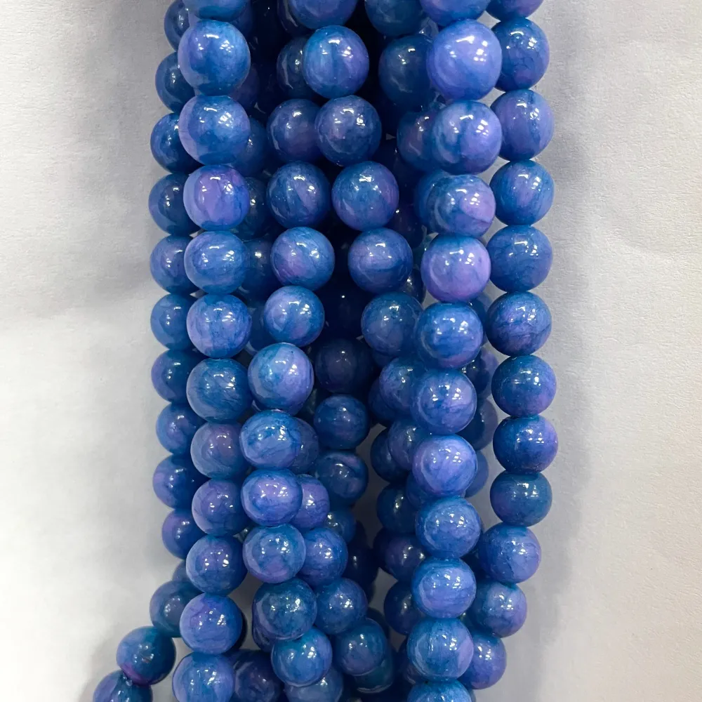 ONIX ESMALTADO | 8MM | AZUL MATIZADO CrystalStone & Rosas 919