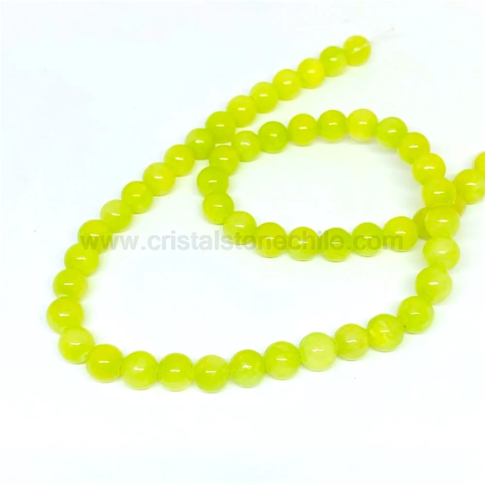 ONIX ESMALTADO | 8MM | VERDE LIMA CrystalStone & Rosas 919