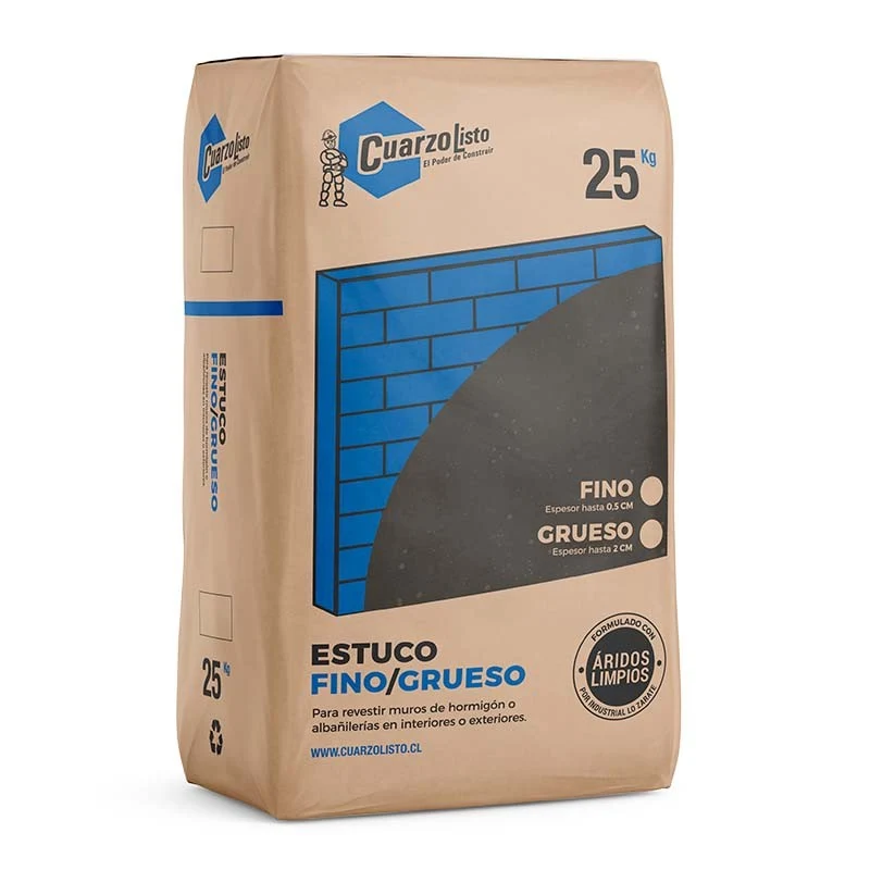 MORTERO ESTUCO GRUESO 25 KG CUARZOLISTO
